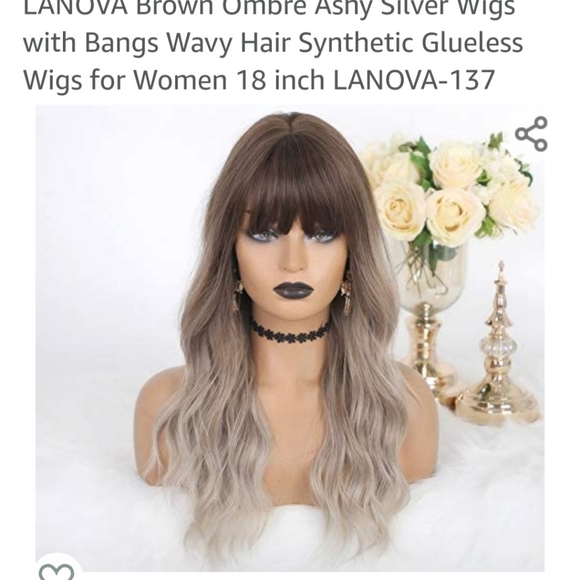 Ombre Ashy Silver Wig - Picture 3 of 3